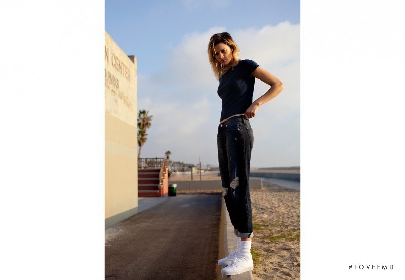 Leila Goldkuhl featured in  the Genetic Denim lookbook for Spring 2015