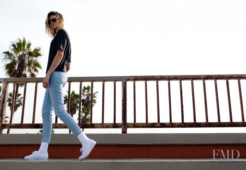 Leila Goldkuhl featured in  the Genetic Denim lookbook for Spring 2015