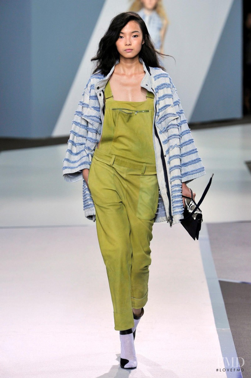 Xiao Wen Ju featured in  the 3.1 Phillip Lim fashion show for Spring/Summer 2013