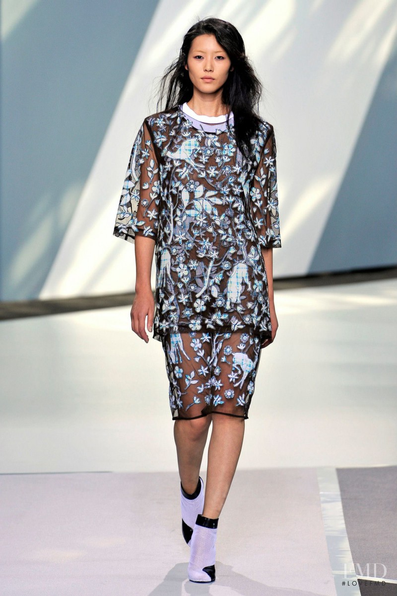 Liu Wen featured in  the 3.1 Phillip Lim fashion show for Spring/Summer 2013