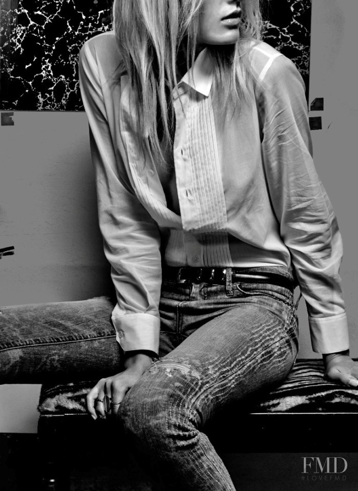 Leila Goldkuhl featured in  the Goldsign Jeans lookbook for Spring/Summer 2015