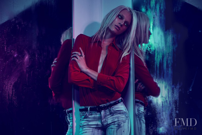 Leila Goldkuhl featured in  the Goldsign Jeans lookbook for Spring/Summer 2015