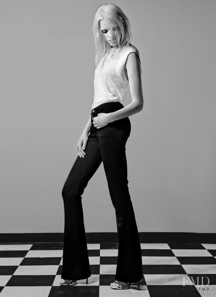 Leila Goldkuhl featured in  the Goldsign Jeans lookbook for Spring/Summer 2015