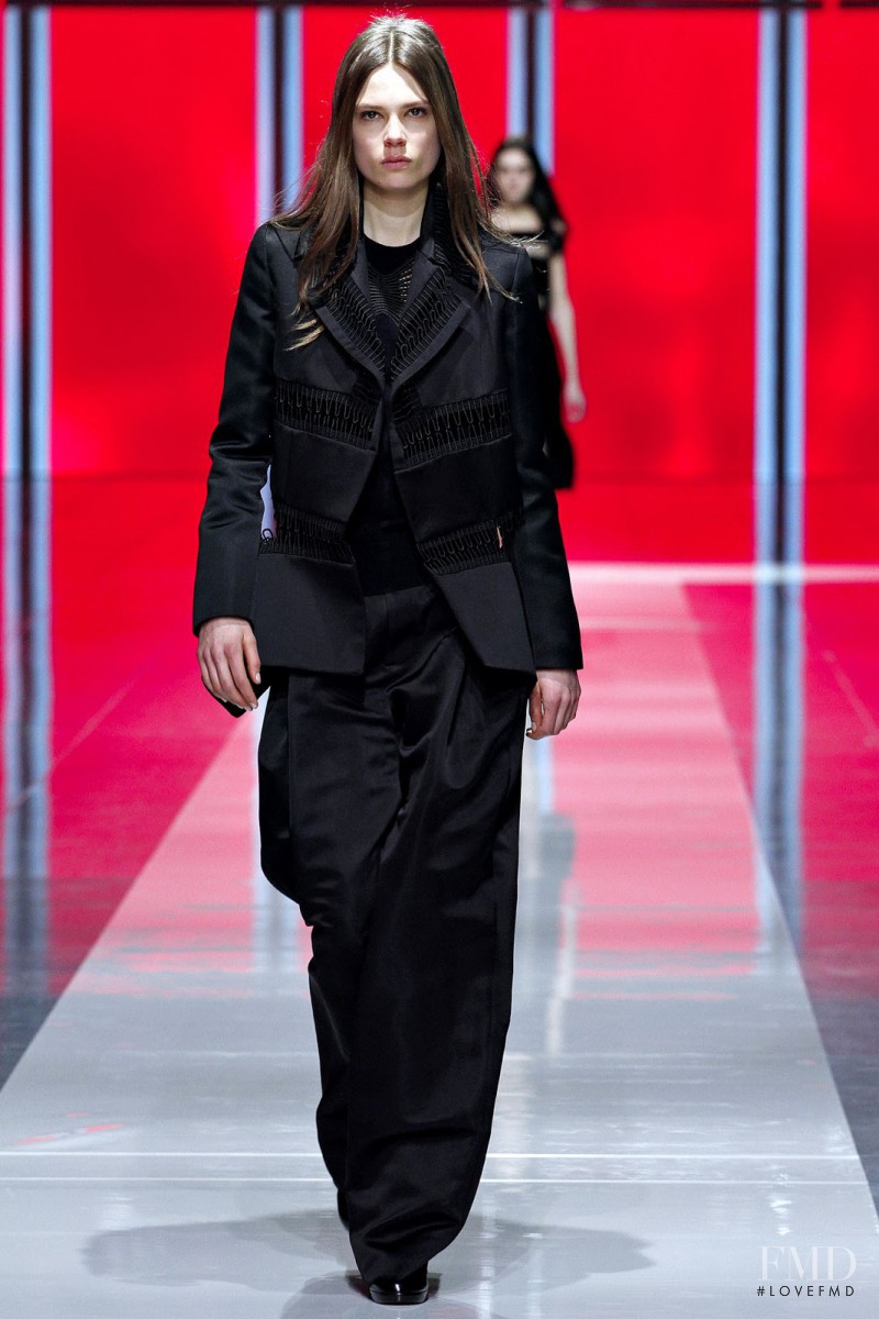 Caroline Brasch Nielsen featured in  the Christopher Kane fashion show for Autumn/Winter 2013