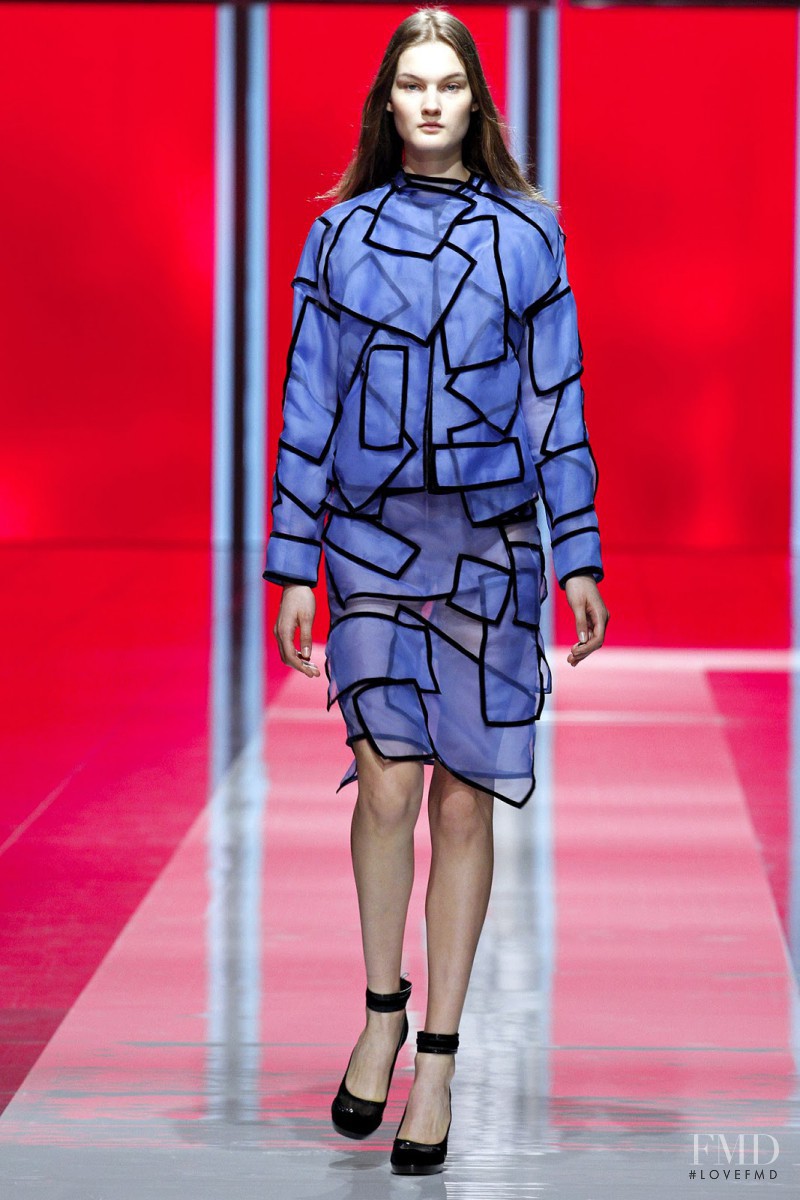 Kirsi Pyrhonen featured in  the Christopher Kane fashion show for Autumn/Winter 2013