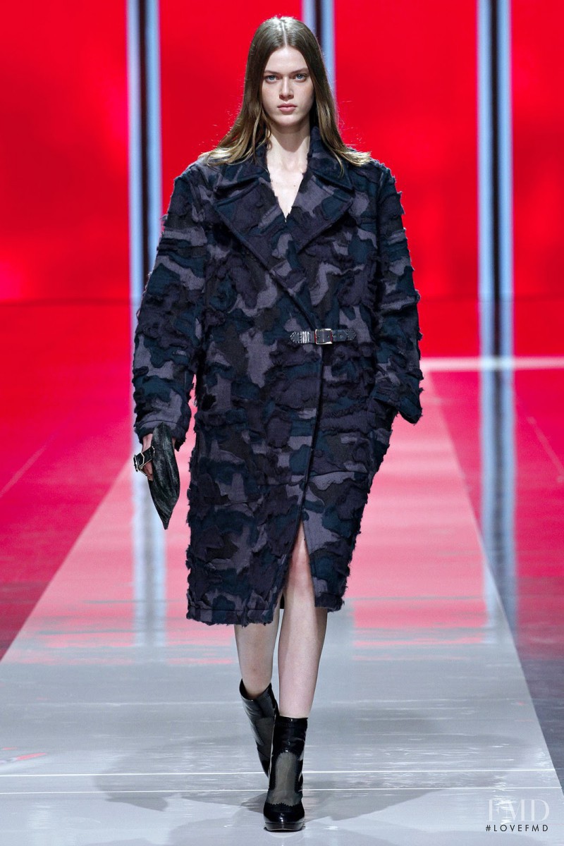 Tess Hellfeuer featured in  the Christopher Kane fashion show for Autumn/Winter 2013