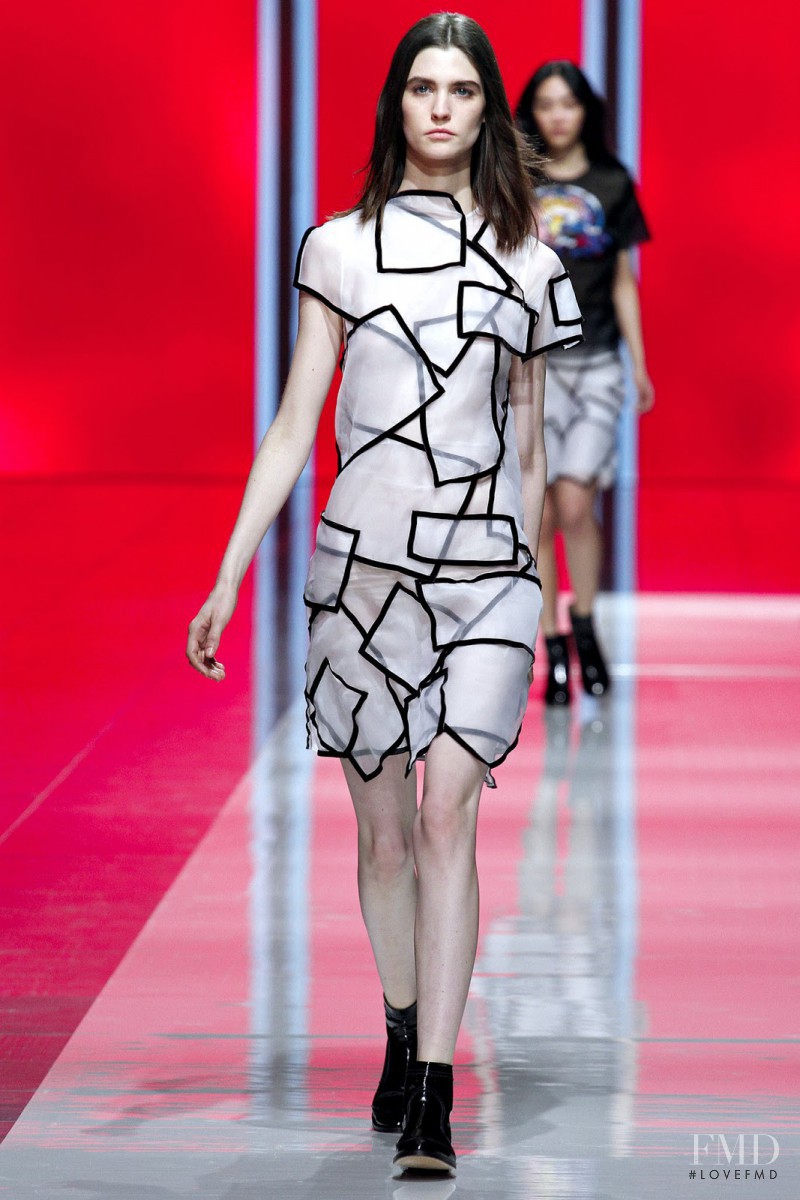 Manon Leloup featured in  the Christopher Kane fashion show for Autumn/Winter 2013