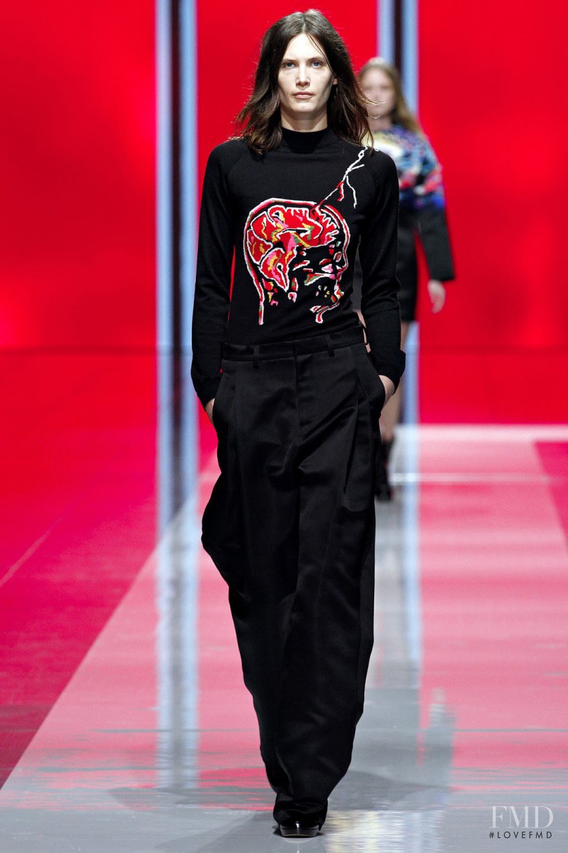 Drake Burnette featured in  the Christopher Kane fashion show for Autumn/Winter 2013