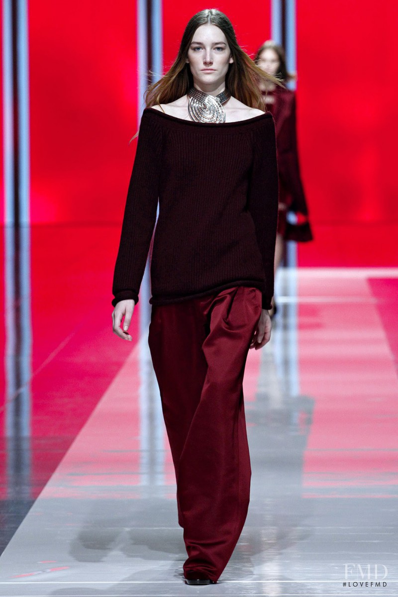 Joséphine Le Tutour featured in  the Christopher Kane fashion show for Autumn/Winter 2013