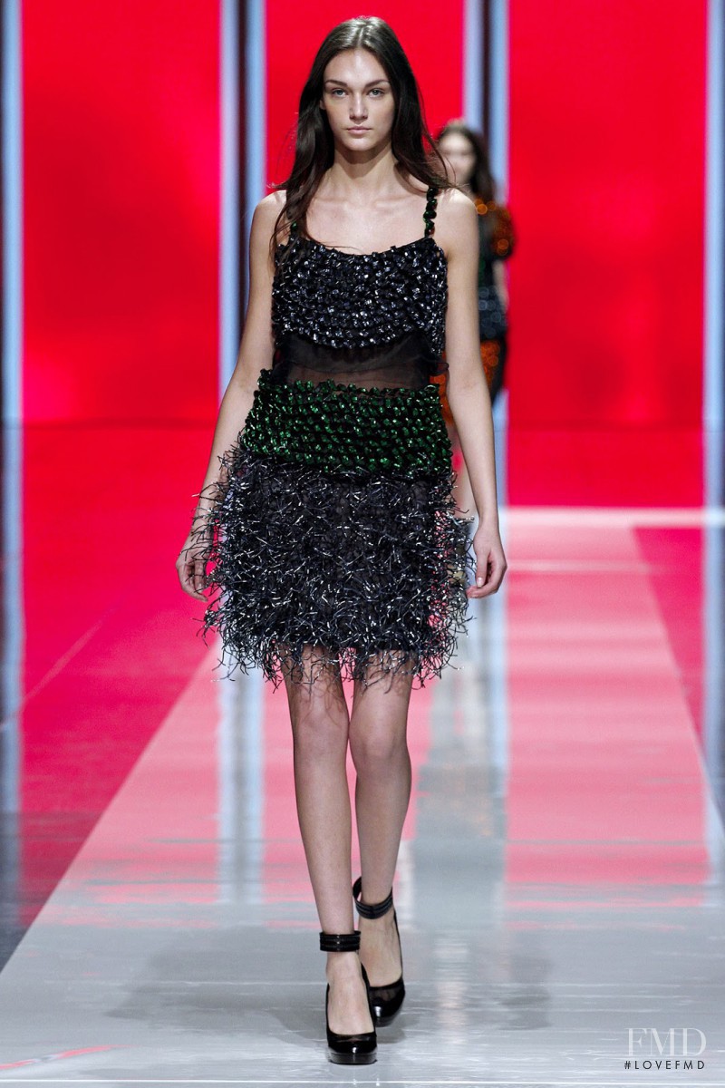 Deimante Misiunaite featured in  the Christopher Kane fashion show for Autumn/Winter 2013