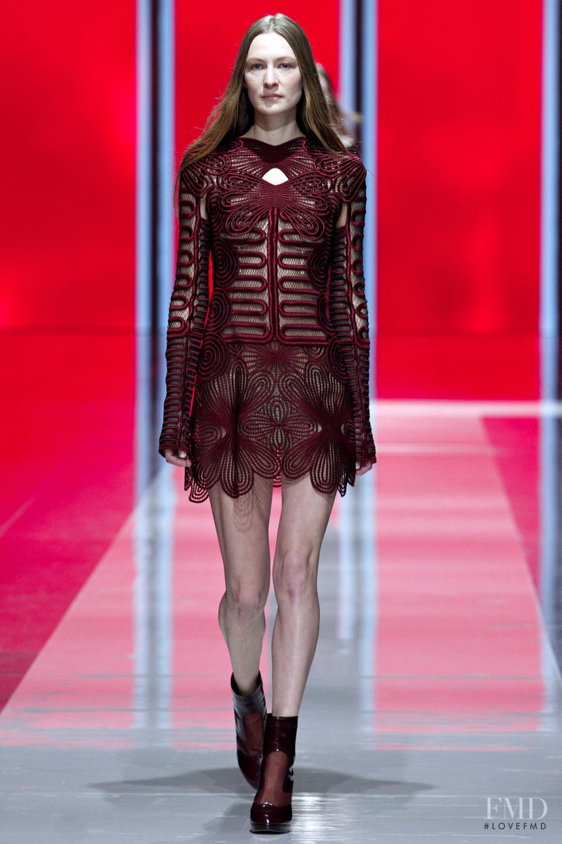 Erika Wall featured in  the Christopher Kane fashion show for Autumn/Winter 2013