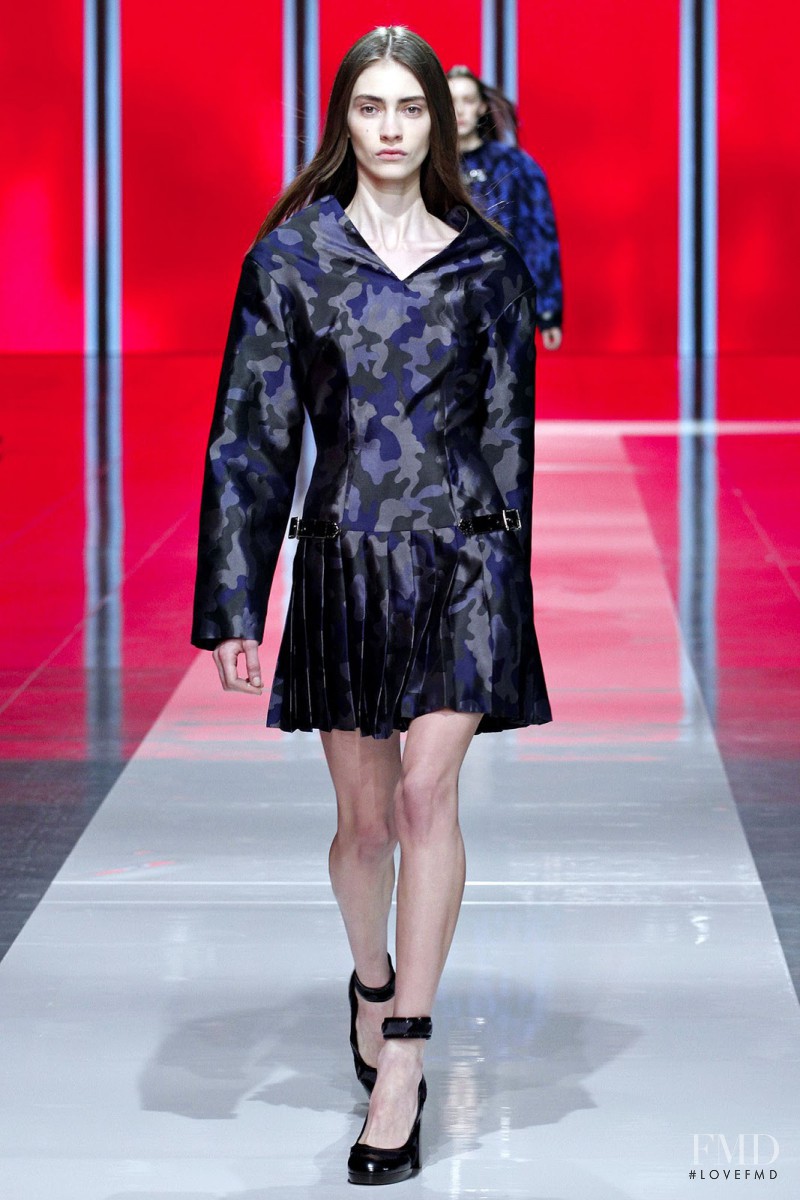 Marine Deleeuw featured in  the Christopher Kane fashion show for Autumn/Winter 2013