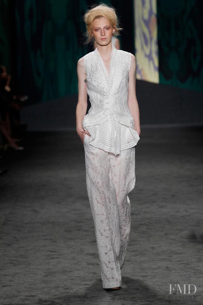 Julia Nobis featured in  the Vera Wang fashion show for Spring/Summer 2013