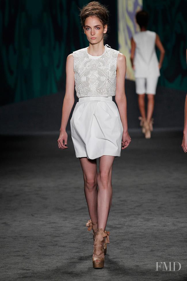 Zuzanna Bijoch featured in  the Vera Wang fashion show for Spring/Summer 2013