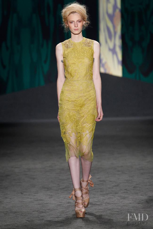 Julia Nobis featured in  the Vera Wang fashion show for Spring/Summer 2013