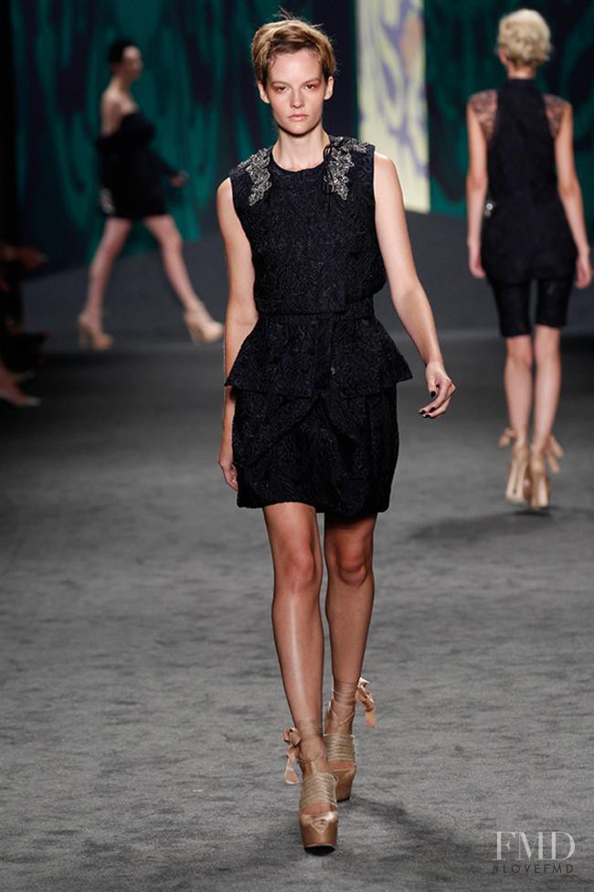 Sara Blomqvist featured in  the Vera Wang fashion show for Spring/Summer 2013