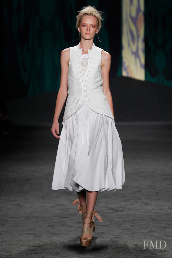 Daria Strokous featured in  the Vera Wang fashion show for Spring/Summer 2013