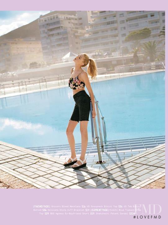 Leila Goldkuhl featured in  the Urban Outfitters catalogue for Summer 2013