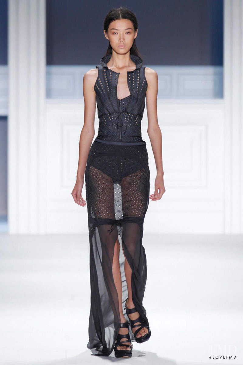 Tian Yi featured in  the Vera Wang fashion show for Spring/Summer 2012