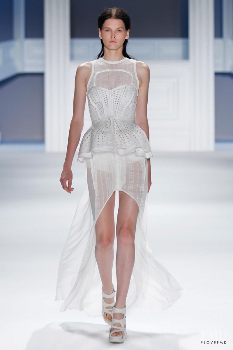 Katlin Aas featured in  the Vera Wang fashion show for Spring/Summer 2012