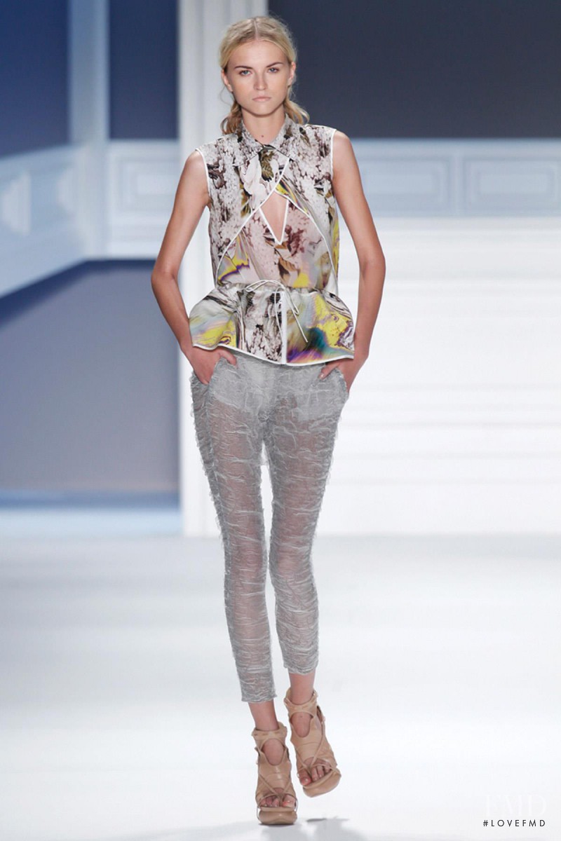 Anabela Belikova featured in  the Vera Wang fashion show for Spring/Summer 2012