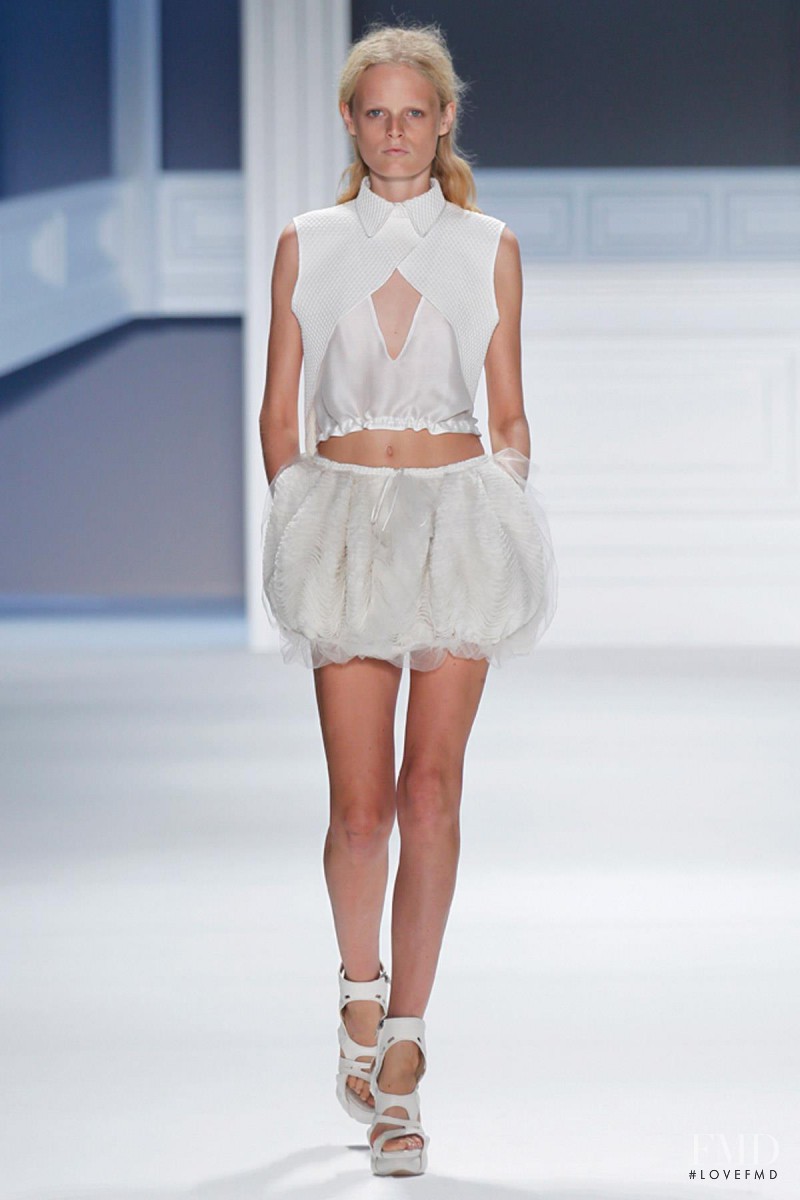 Hanne Gaby Odiele featured in  the Vera Wang fashion show for Spring/Summer 2012