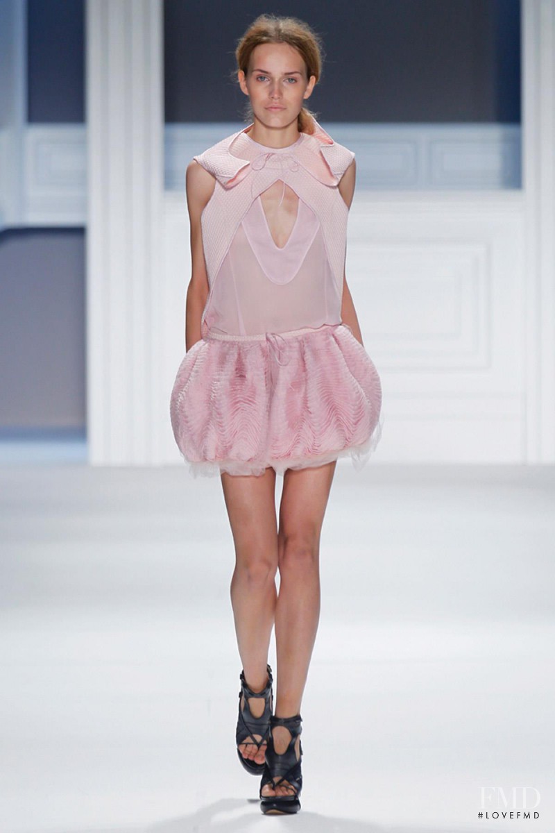 Karolina Waz featured in  the Vera Wang fashion show for Spring/Summer 2012