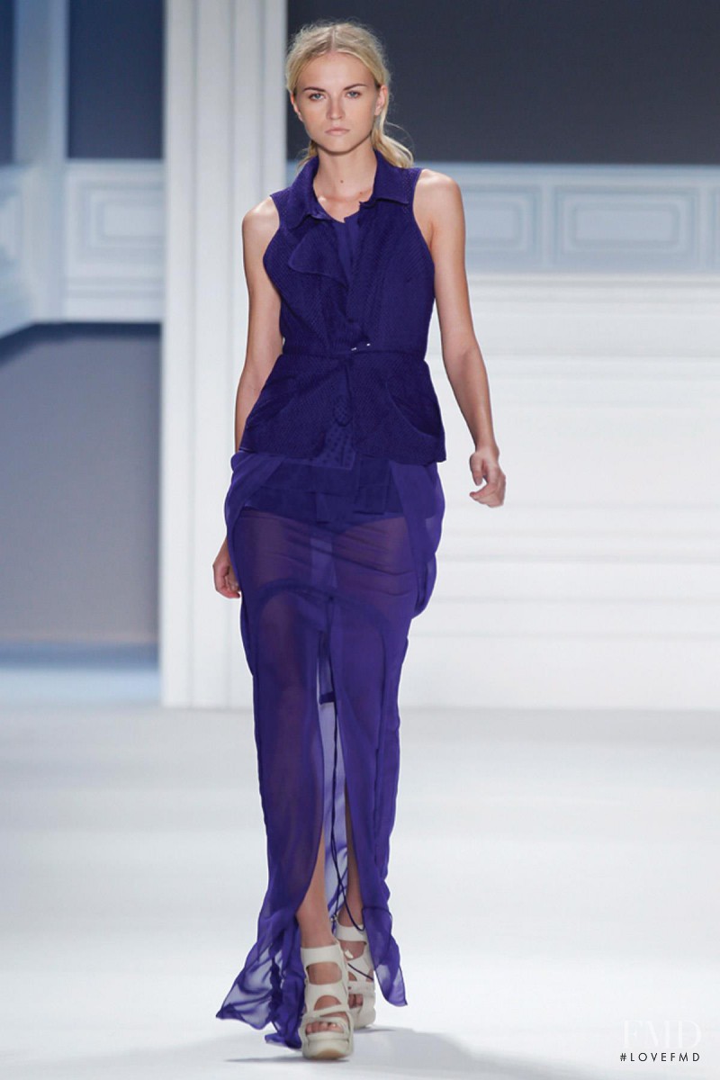 Anabela Belikova featured in  the Vera Wang fashion show for Spring/Summer 2012