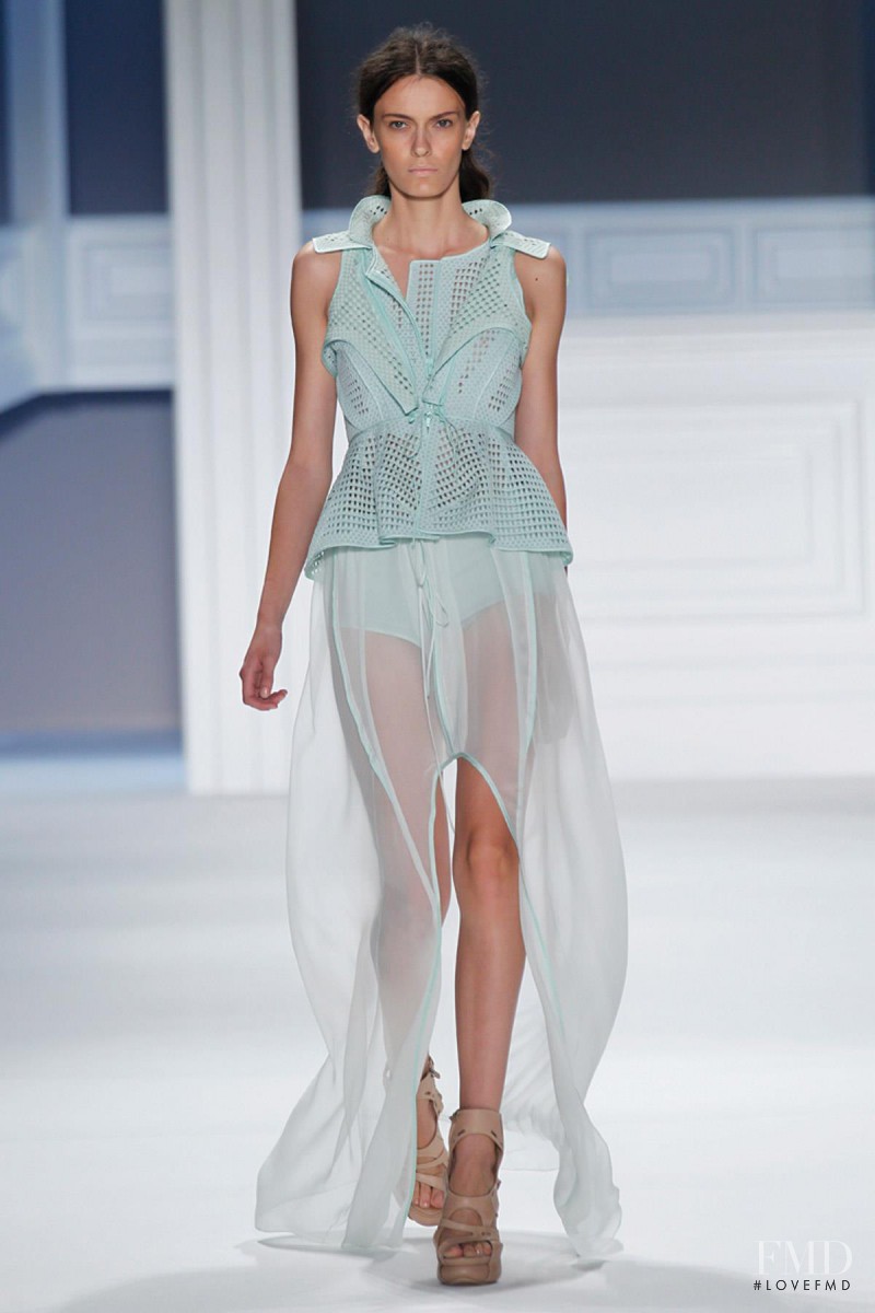 Erjona Ala featured in  the Vera Wang fashion show for Spring/Summer 2012