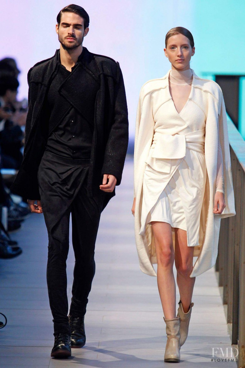 Iris Egbers featured in  the Zazo & Brull fashion show for Autumn/Winter 2014
