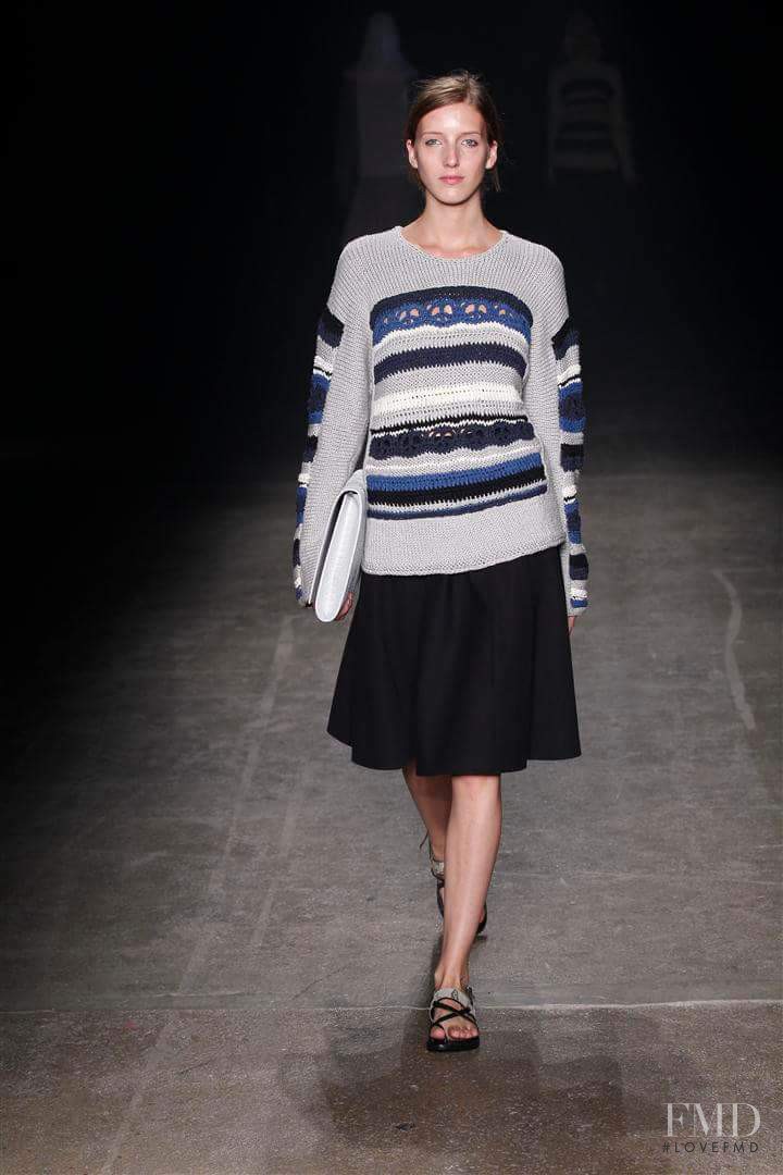 Iris Egbers featured in  the Yigal Azrouel fashion show for Spring/Summer 2013