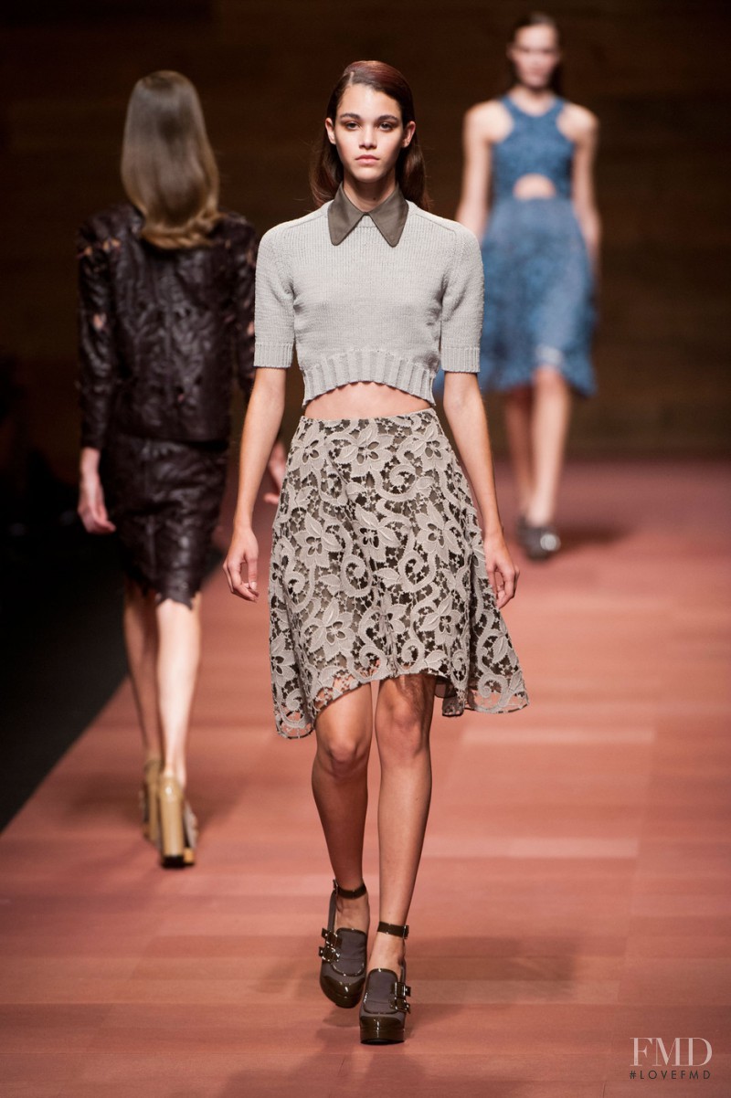 Pauline Hoarau featured in  the Carven fashion show for Spring/Summer 2013