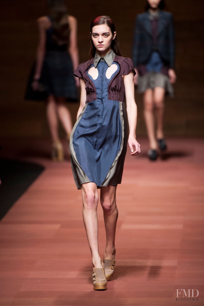 Magda Laguinge featured in  the Carven fashion show for Spring/Summer 2013