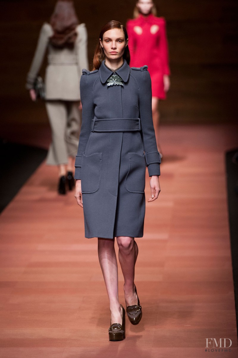 Alexandra Martynova featured in  the Carven fashion show for Spring/Summer 2013