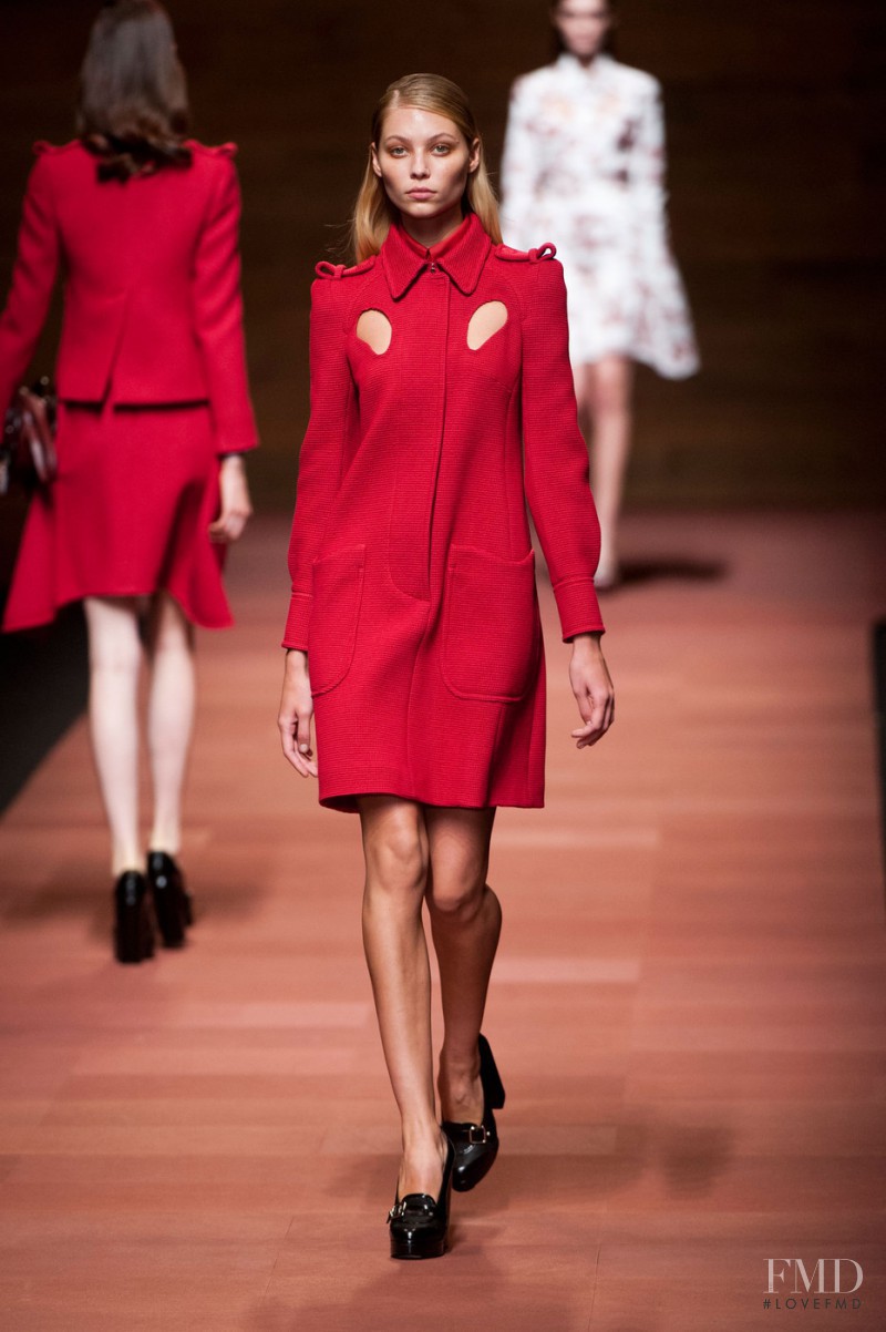 Vika Falileeva featured in  the Carven fashion show for Spring/Summer 2013
