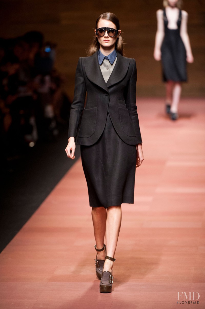 Monika Jagaciak featured in  the Carven fashion show for Spring/Summer 2013