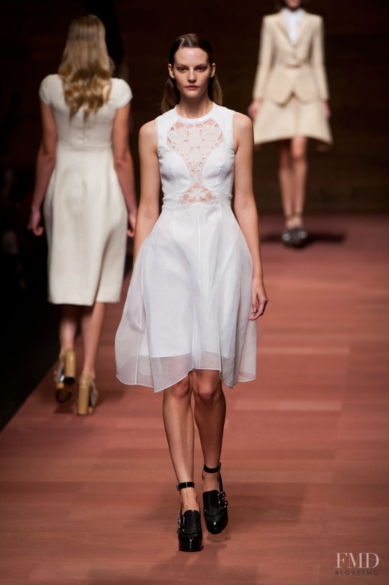 Sara Blomqvist featured in  the Carven fashion show for Spring/Summer 2013