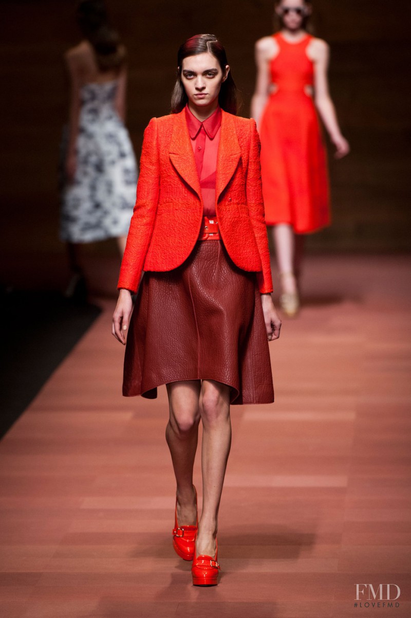 Magda Laguinge featured in  the Carven fashion show for Spring/Summer 2013