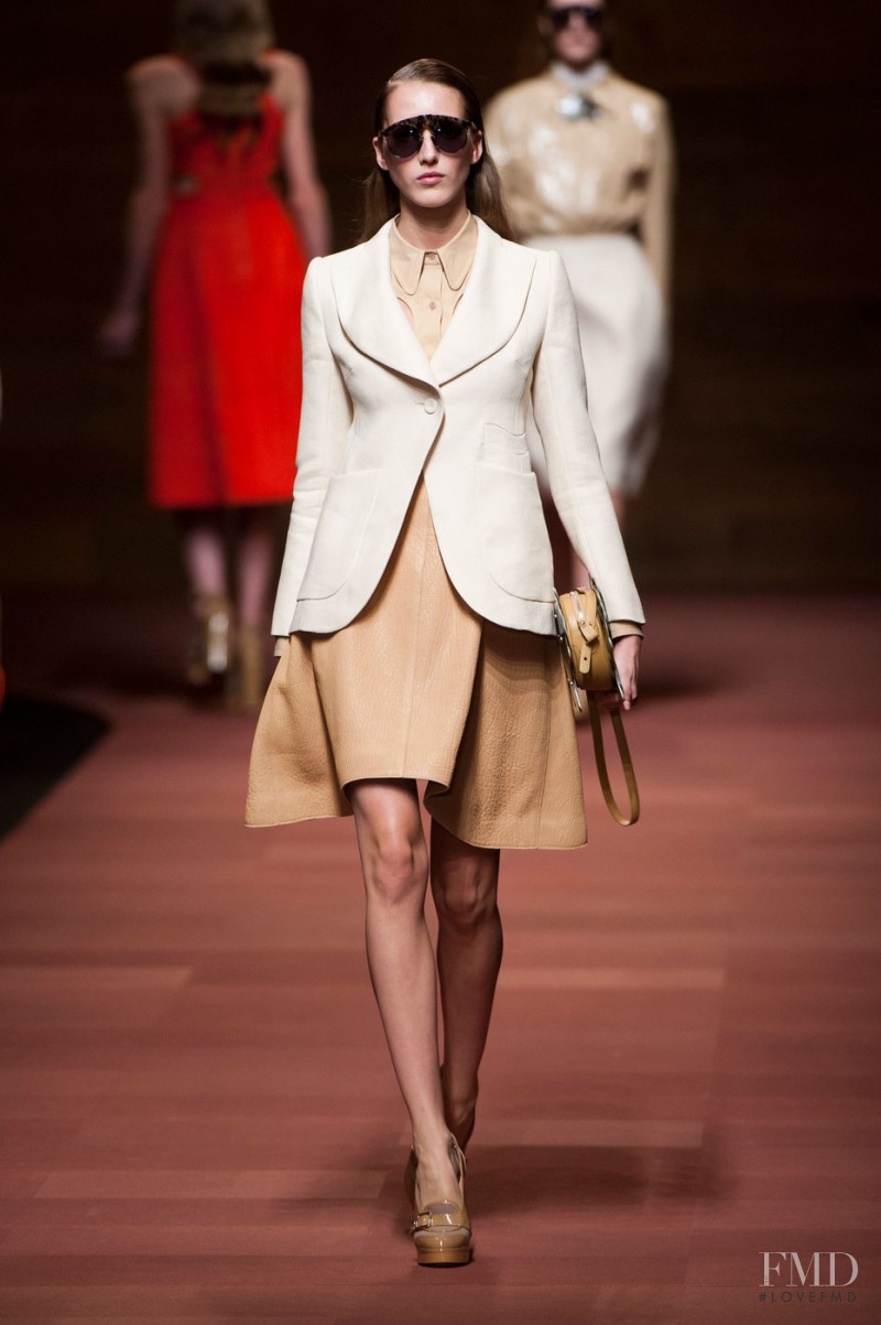 Iris Egbers featured in  the Carven fashion show for Spring/Summer 2013