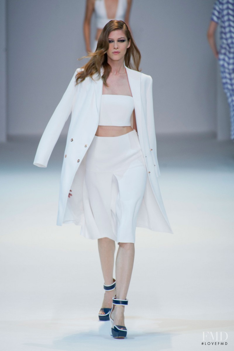 Yulia Kharlapanova featured in  the Guy Laroche fashion show for Spring/Summer 2013