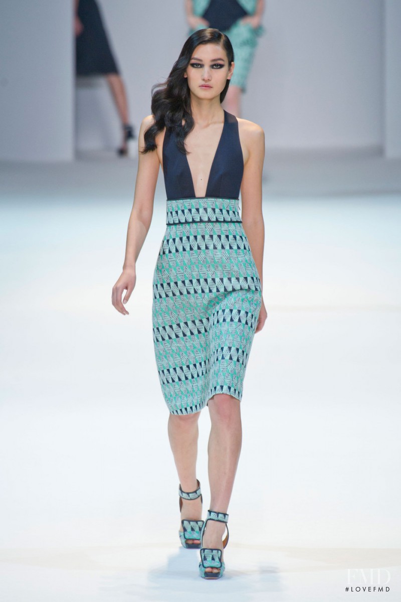 Lina Zhang featured in  the Guy Laroche fashion show for Spring/Summer 2013