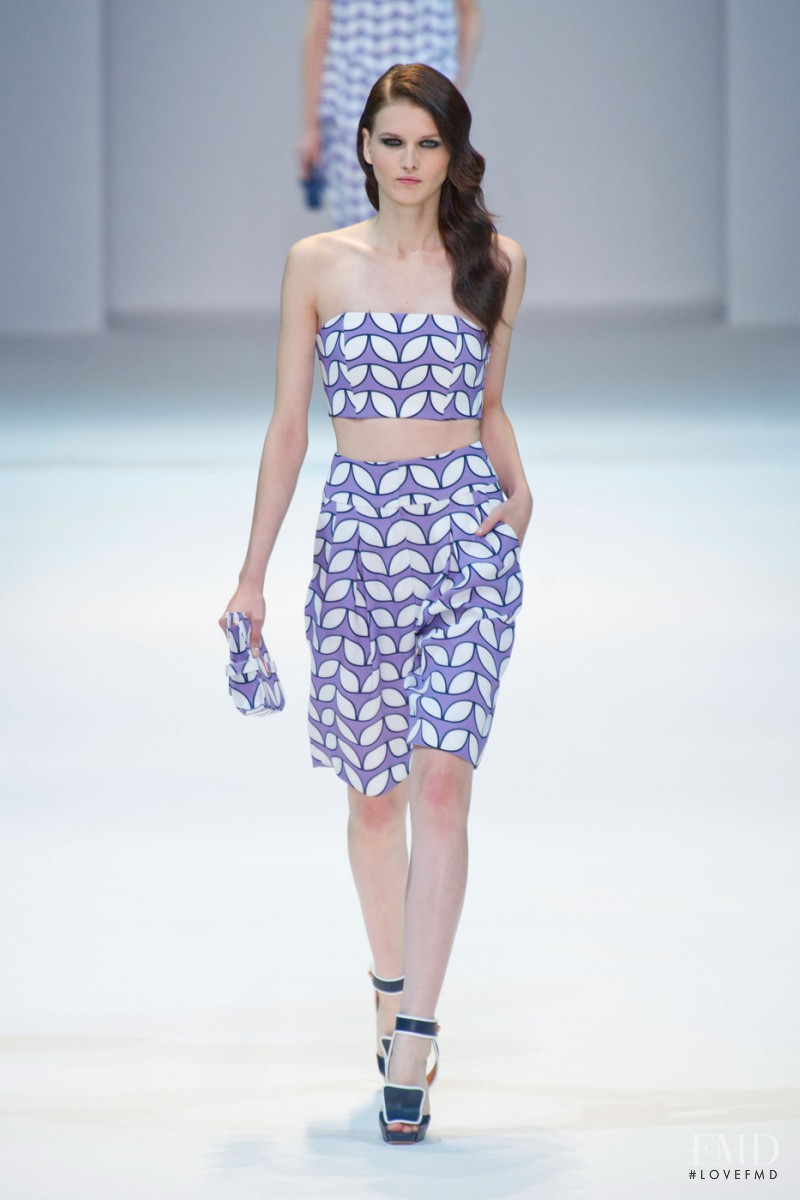 Katlin Aas featured in  the Guy Laroche fashion show for Spring/Summer 2013