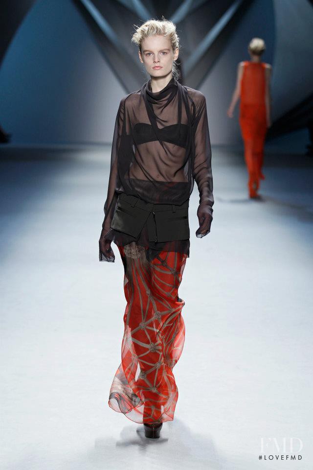 Hanne Gaby Odiele featured in  the Vera Wang fashion show for Autumn/Winter 2012