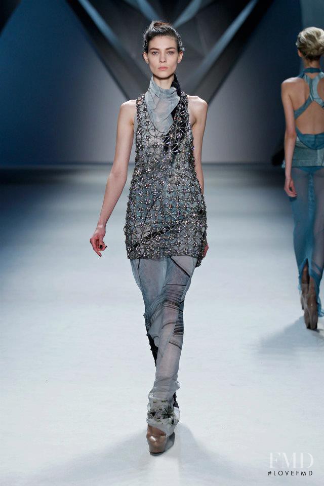 Kati Nescher featured in  the Vera Wang fashion show for Autumn/Winter 2012