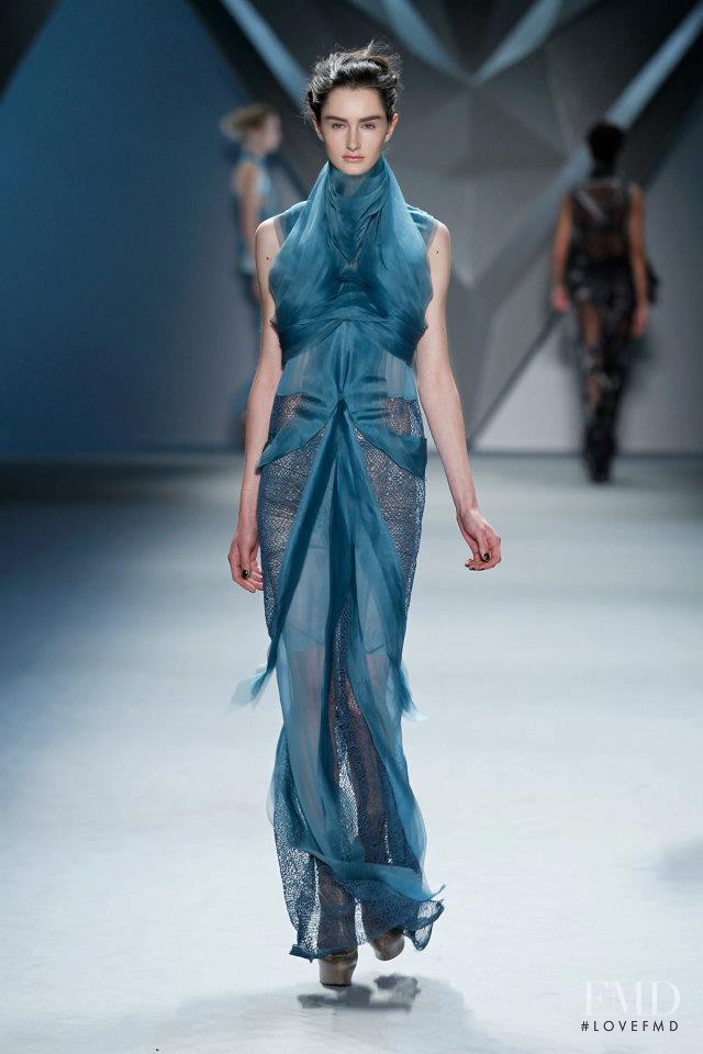 Mackenzie Drazan featured in  the Vera Wang fashion show for Autumn/Winter 2012