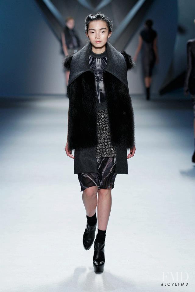 Xiao Wen Ju featured in  the Vera Wang fashion show for Autumn/Winter 2012