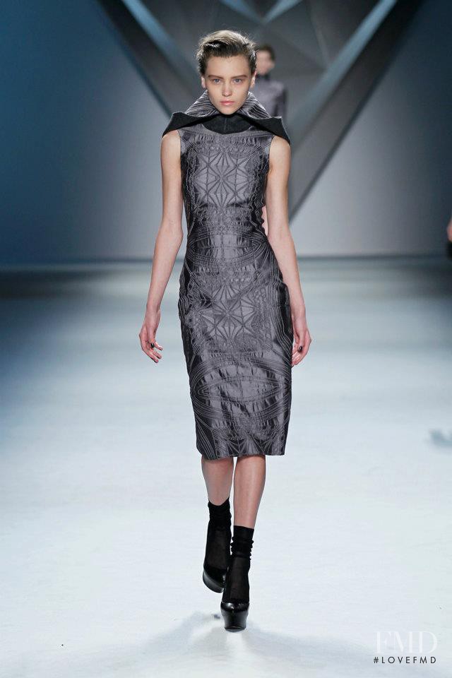 Mila Krasnoiarova featured in  the Vera Wang fashion show for Autumn/Winter 2012