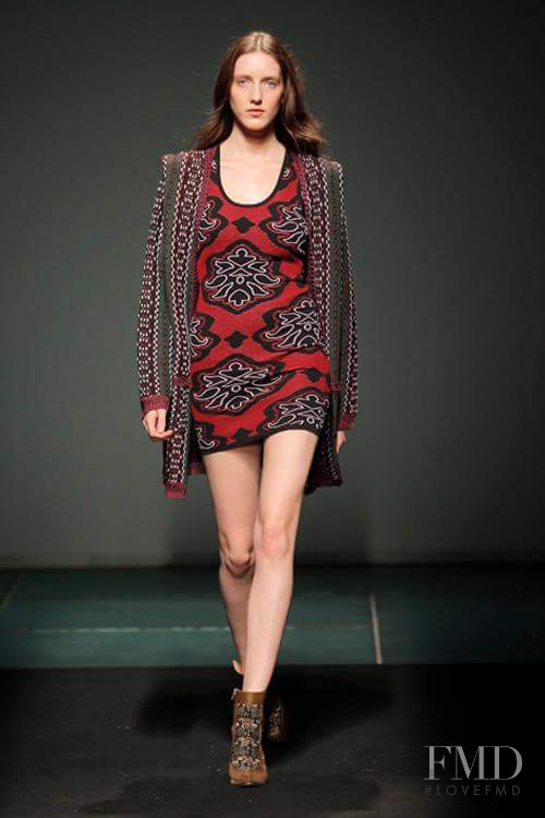 Iris Egbers featured in  the Custo Barcelona fashion show for Autumn/Winter 2013