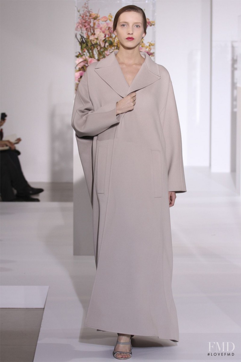 Iris Egbers featured in  the Jil Sander fashion show for Autumn/Winter 2012