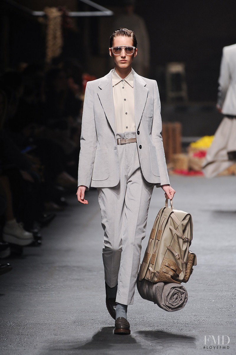 Iris Egbers featured in  the Trussardi 1911 fashion show for Autumn/Winter 2012